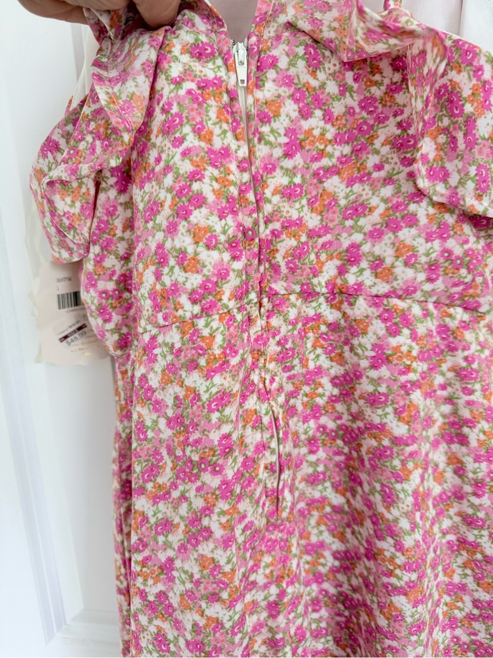 Altar'd State Pink Orange Floral Slip Dress